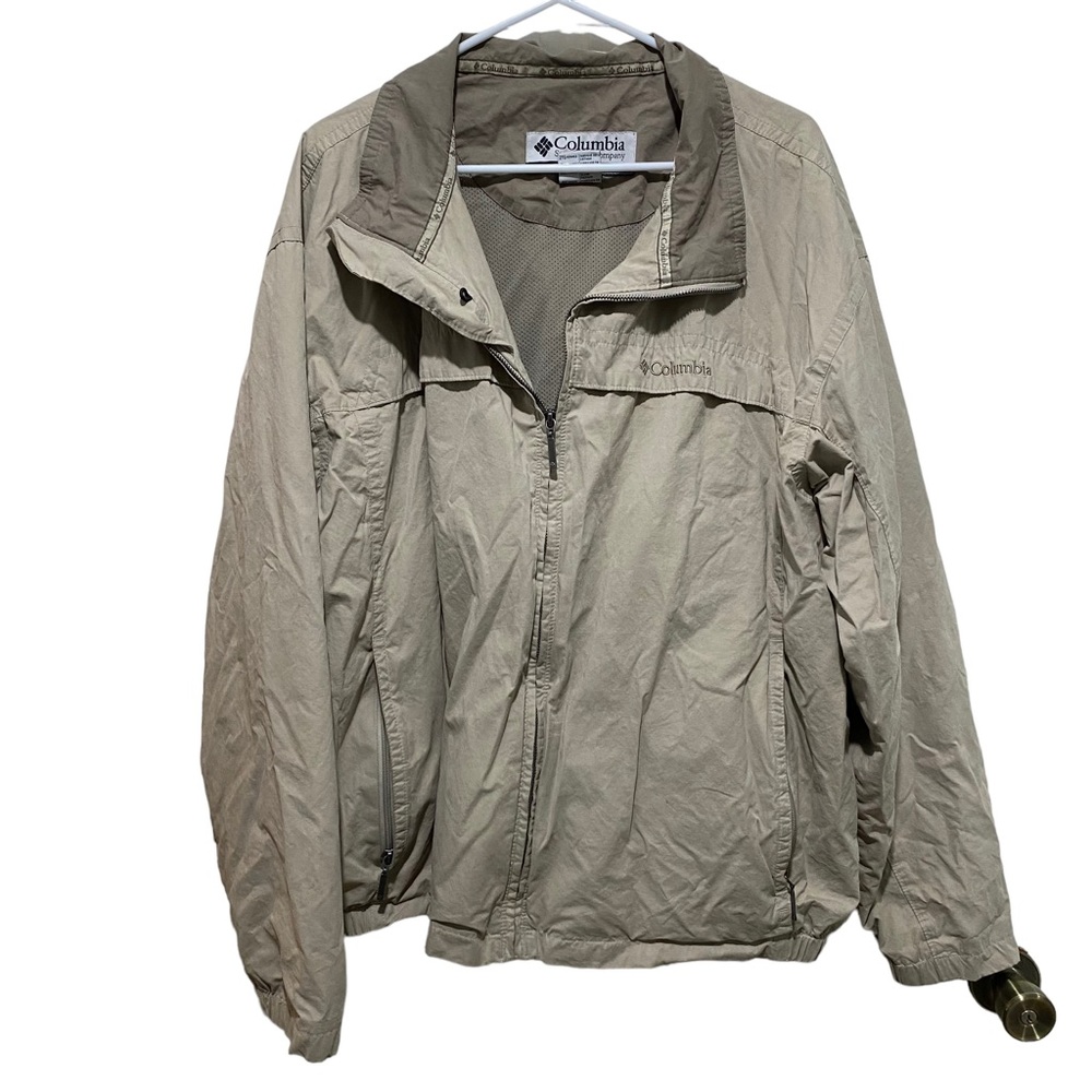 Columbia Vintage Men's 2XL Bomber Jacket Dad Retro Outdoor Breathable Flawed